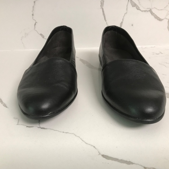 Aerosoles Black Leather Flats Loafers US 6.5 - Picture 6 of 9